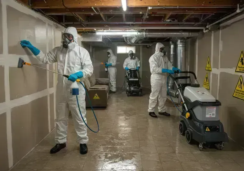 Basement Moisture Removal and Structural Drying process in Macon, MO